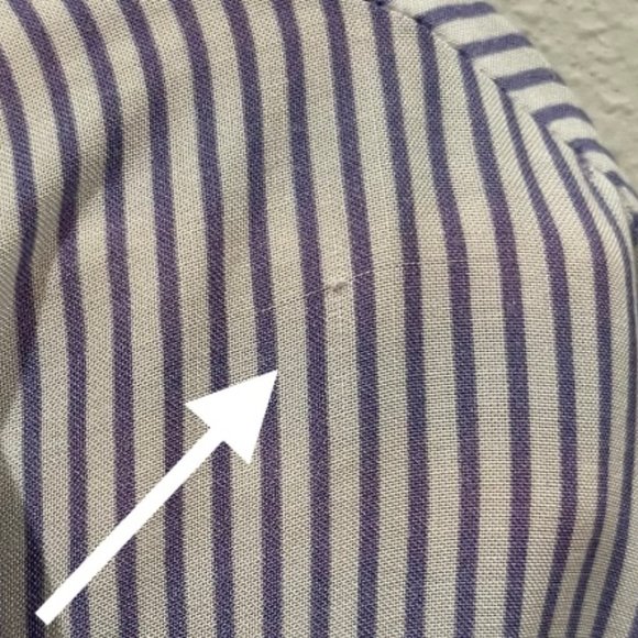 BUFFALO DAVID BITTON Wrap Purple Striped Blouse - Picture 4 of 4